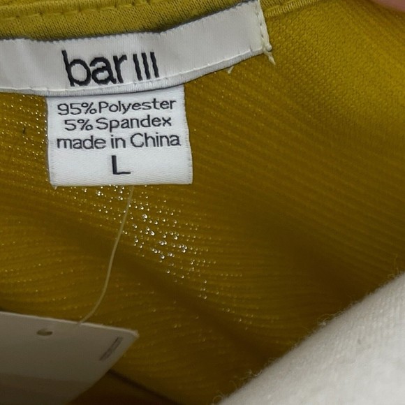 Bar III Missoula Mustard Yellow Cap Sleeve Classic Ribbed A Line Dress Womens L - Picture 9 of 10